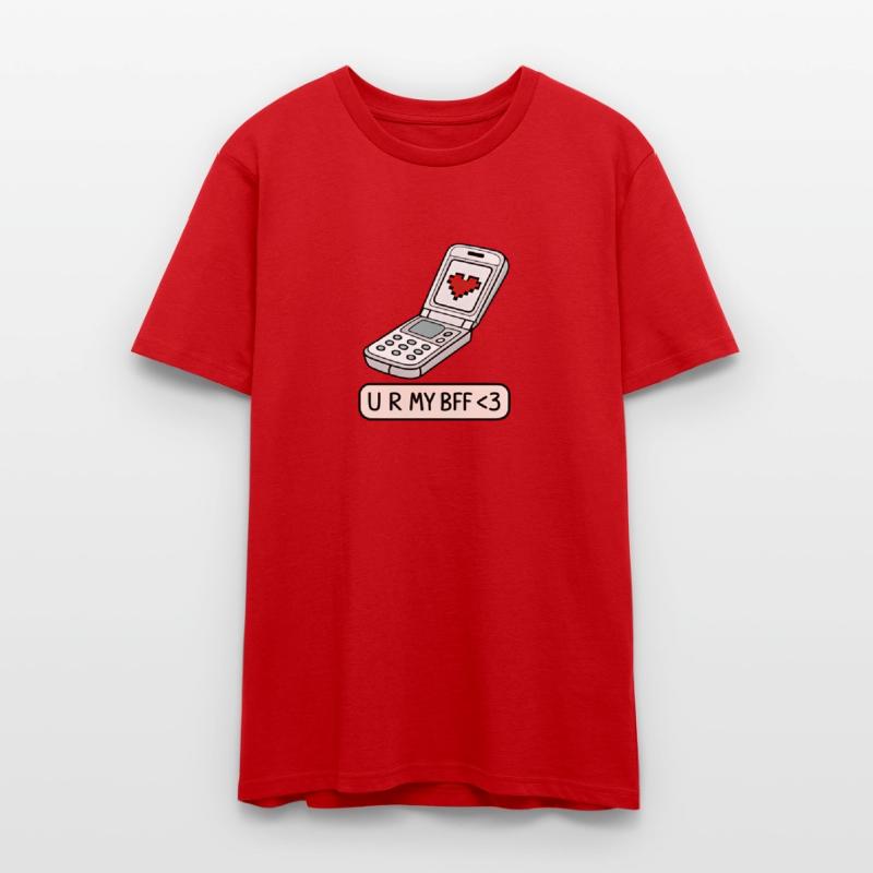 U R MY BFF Flip Phone Pixel Heart Retro 2000s Y2K
