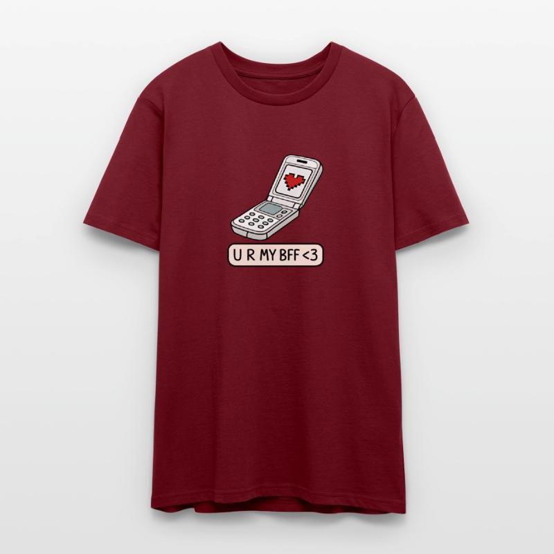 U R MY BFF Flip Phone Pixel Heart Retro 2000s Y2K