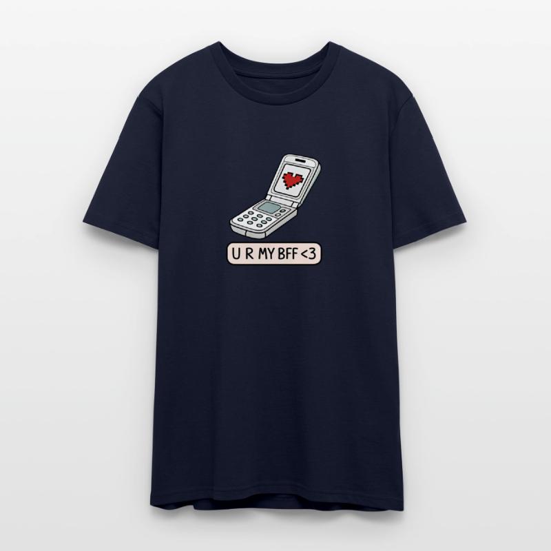 U R MY BFF Flip Phone Pixel Heart Retro 2000s Y2K