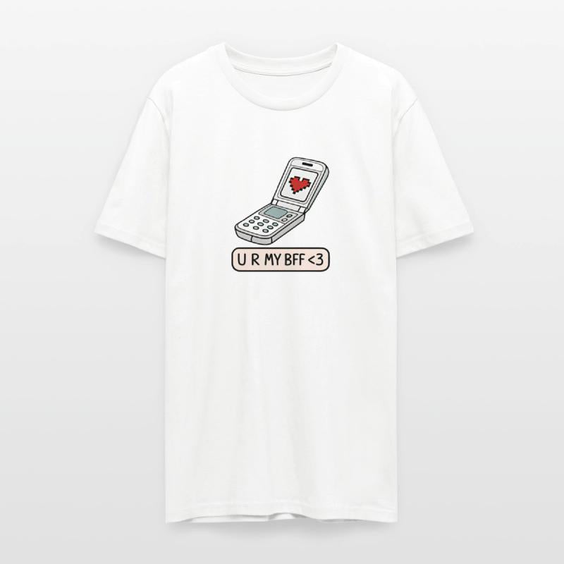 U R MY BFF Flip Phone Pixel Heart Retro 2000s Y2K