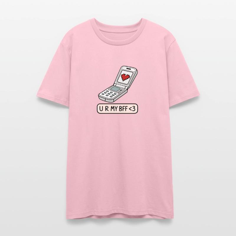 U R MY BFF Flip Phone Pixel Heart Retro 2000s Y2K