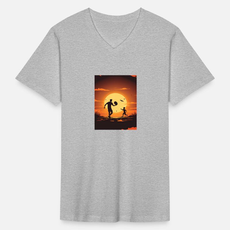 Ultimate Frisbee Fans Father and Son Playing