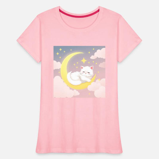 Ultra cute fluffy white cat asleep on a glowi
