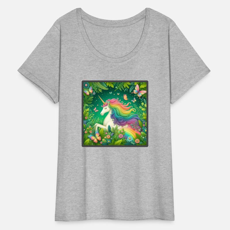 Unicorn, Unicorn butterfly in flower garden design