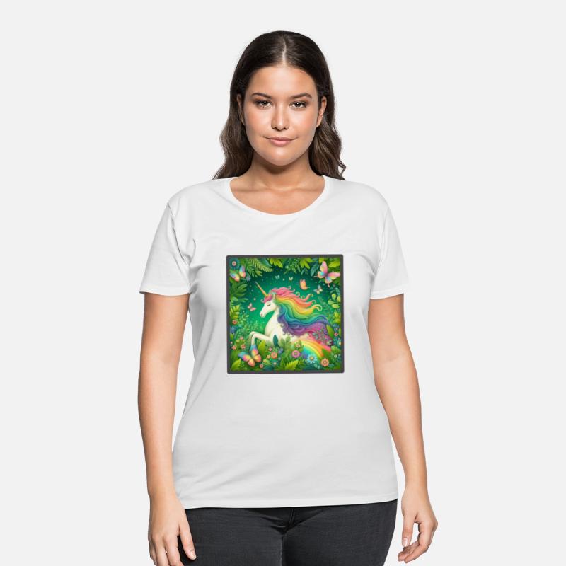 Unicorn, Unicorn butterfly in flower garden design