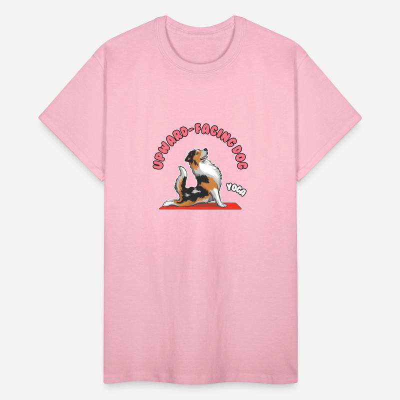 Upward Facing dog - australian shepherd dog