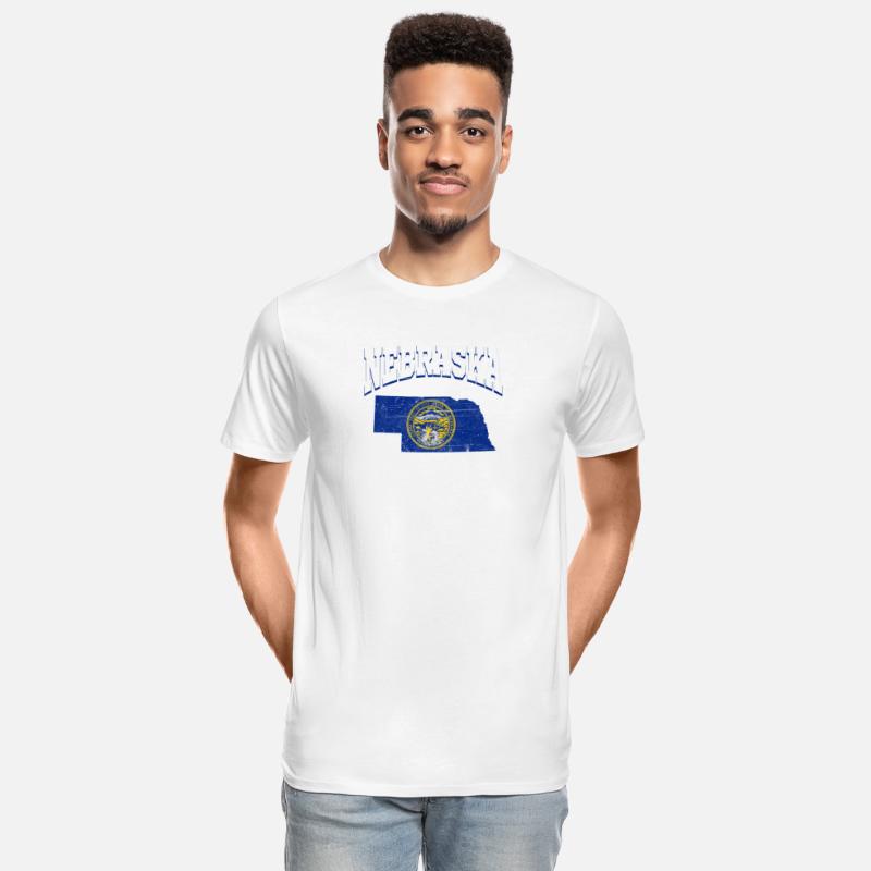 US America State Flag Land Map Nebraska