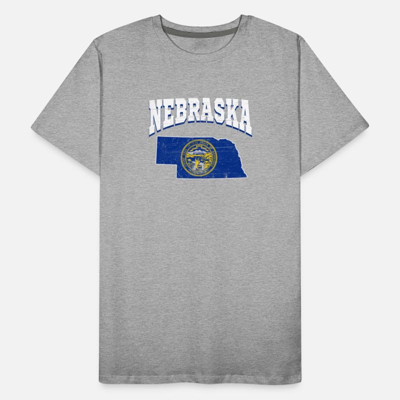 US America State Flag Land Map Nebraska