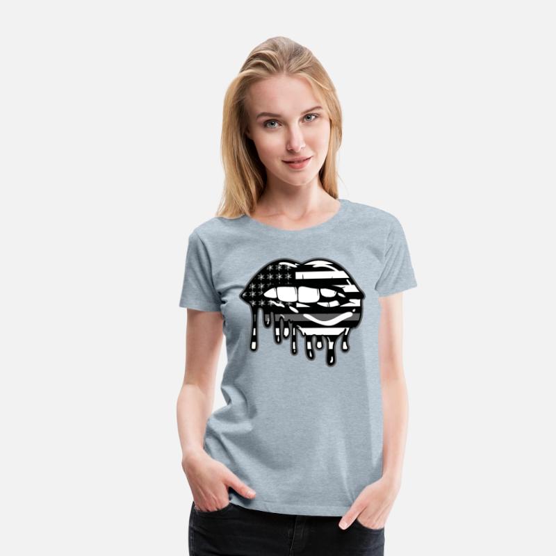 US Flag Lips Correctional Officer Patriotic First