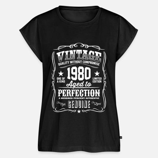 Vintage 1980 Aged to Perfection White Print