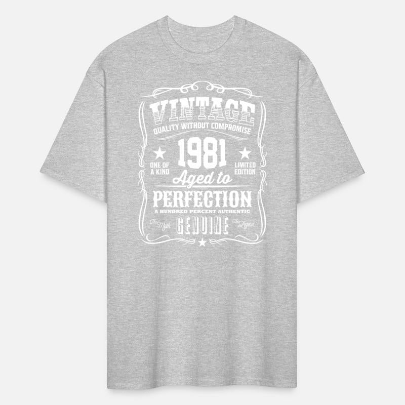 Vintage 1981 Aged to Perfection White Print