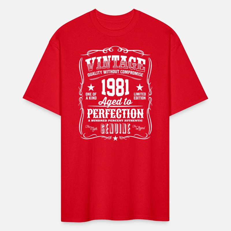 Vintage 1981 Aged to Perfection White Print