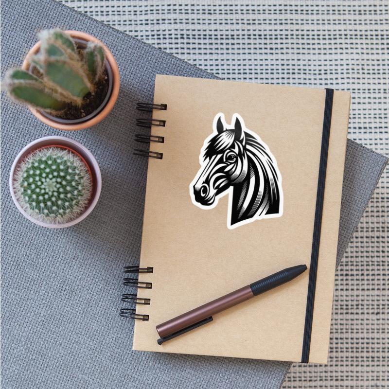 Vintage Horse Head Portrait Tattoo Style