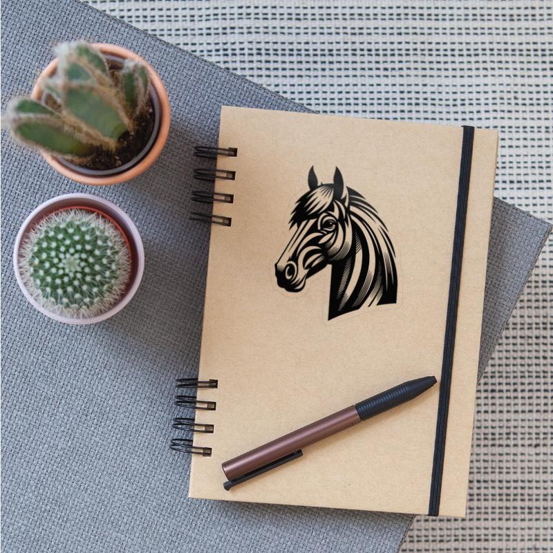 Vintage Horse Head Portrait Tattoo Style