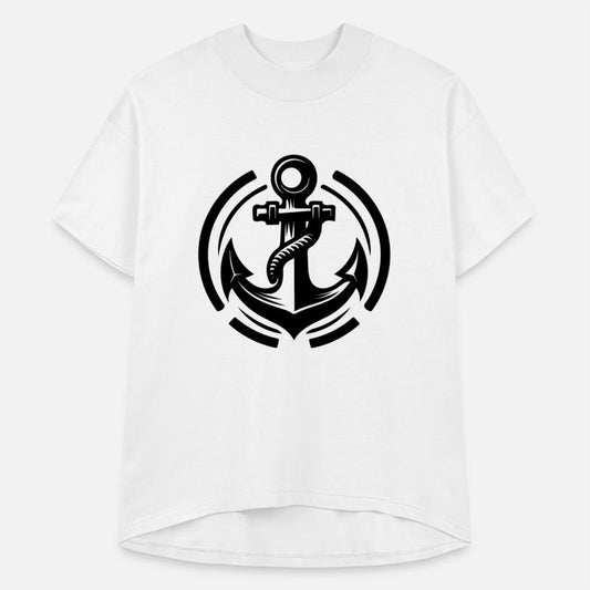 Vintage Old Wet Anchor With Thick Rope