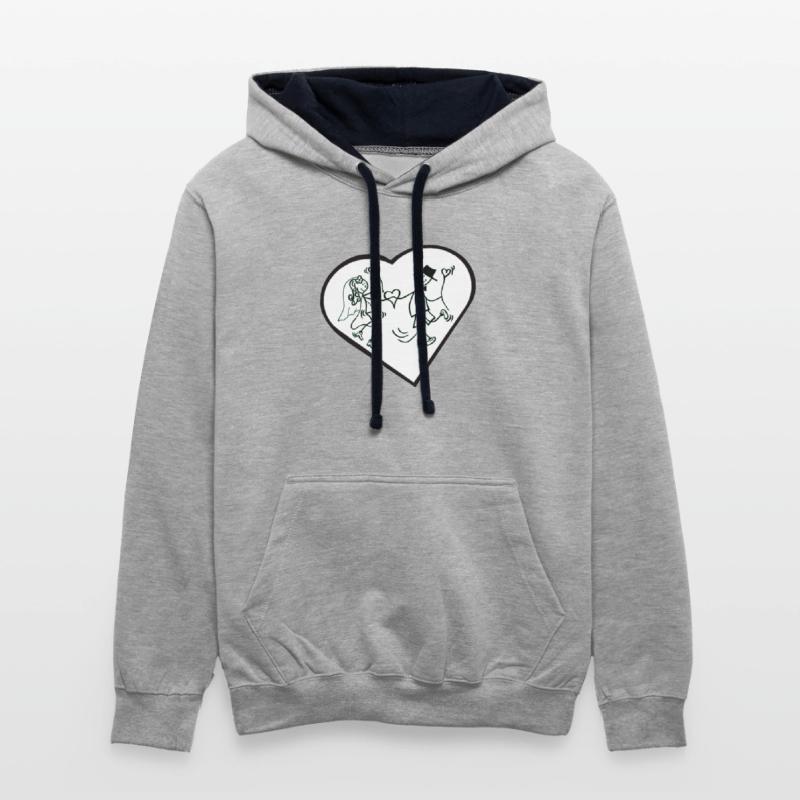 Whimsical Couple Heart Dance Design