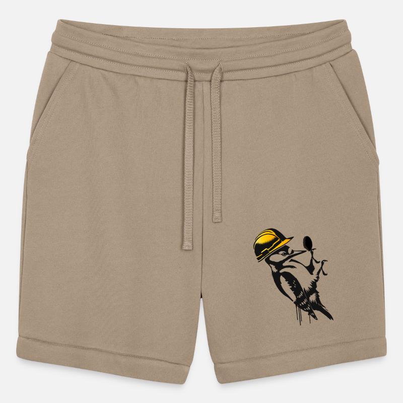 Woodpecker with hard hat - Humorous stencil design