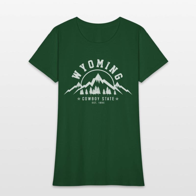 Wyoming The Cowboy State Est 1890 Mountains