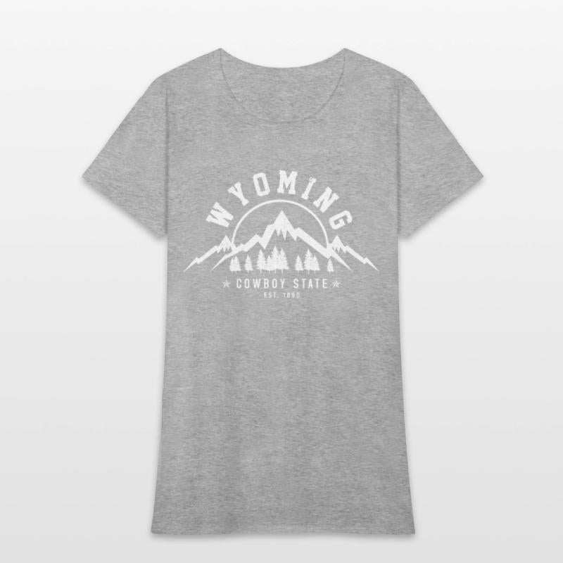 Wyoming The Cowboy State Est 1890 Mountains