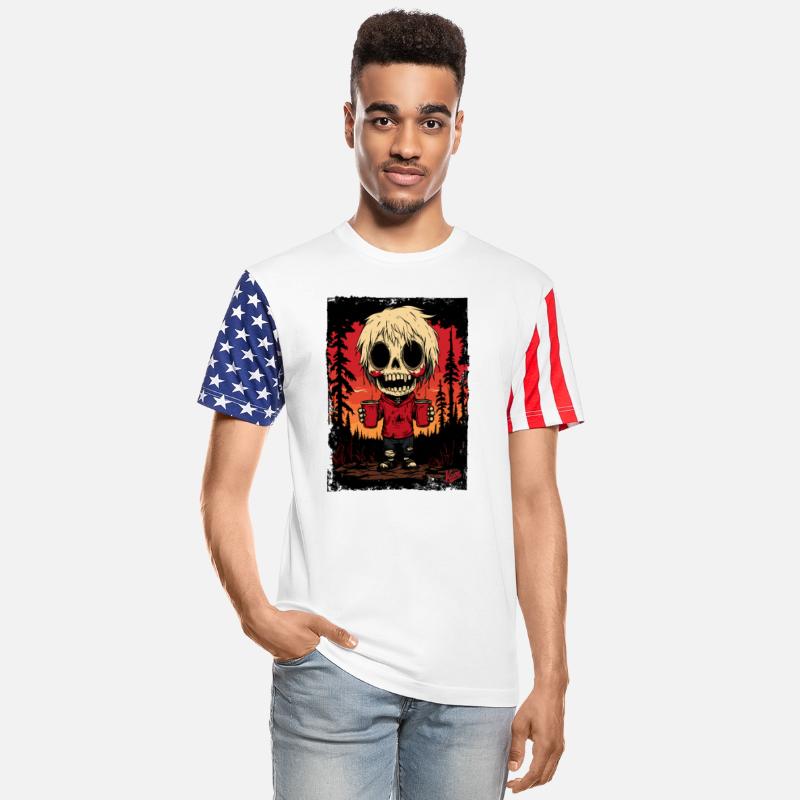 Zombie Dude with Drinks at Forest Party